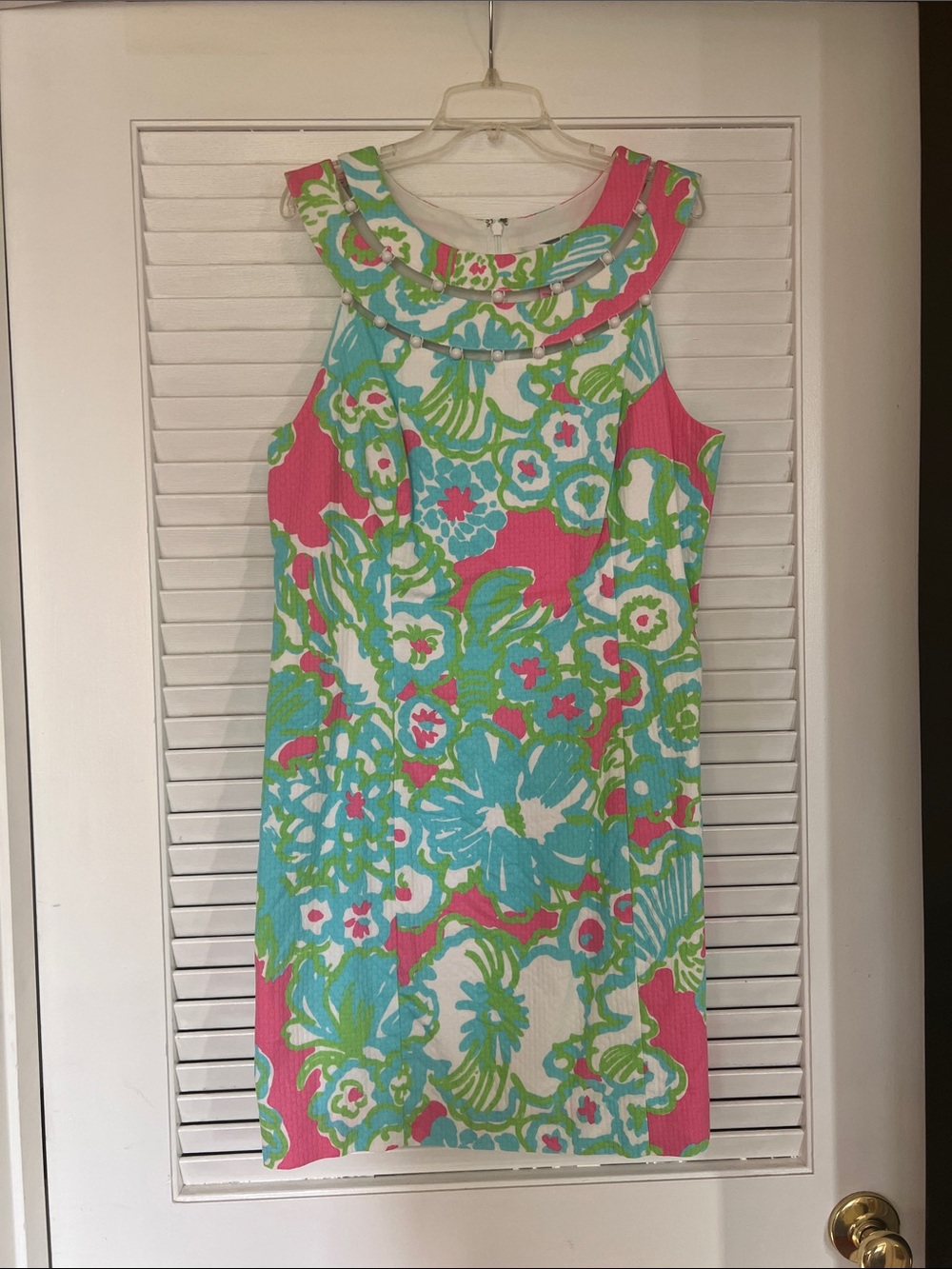 Lilly Pulitzer Women’s Sleeveless Floral Shift Dress - Pink, Aqua & Green
